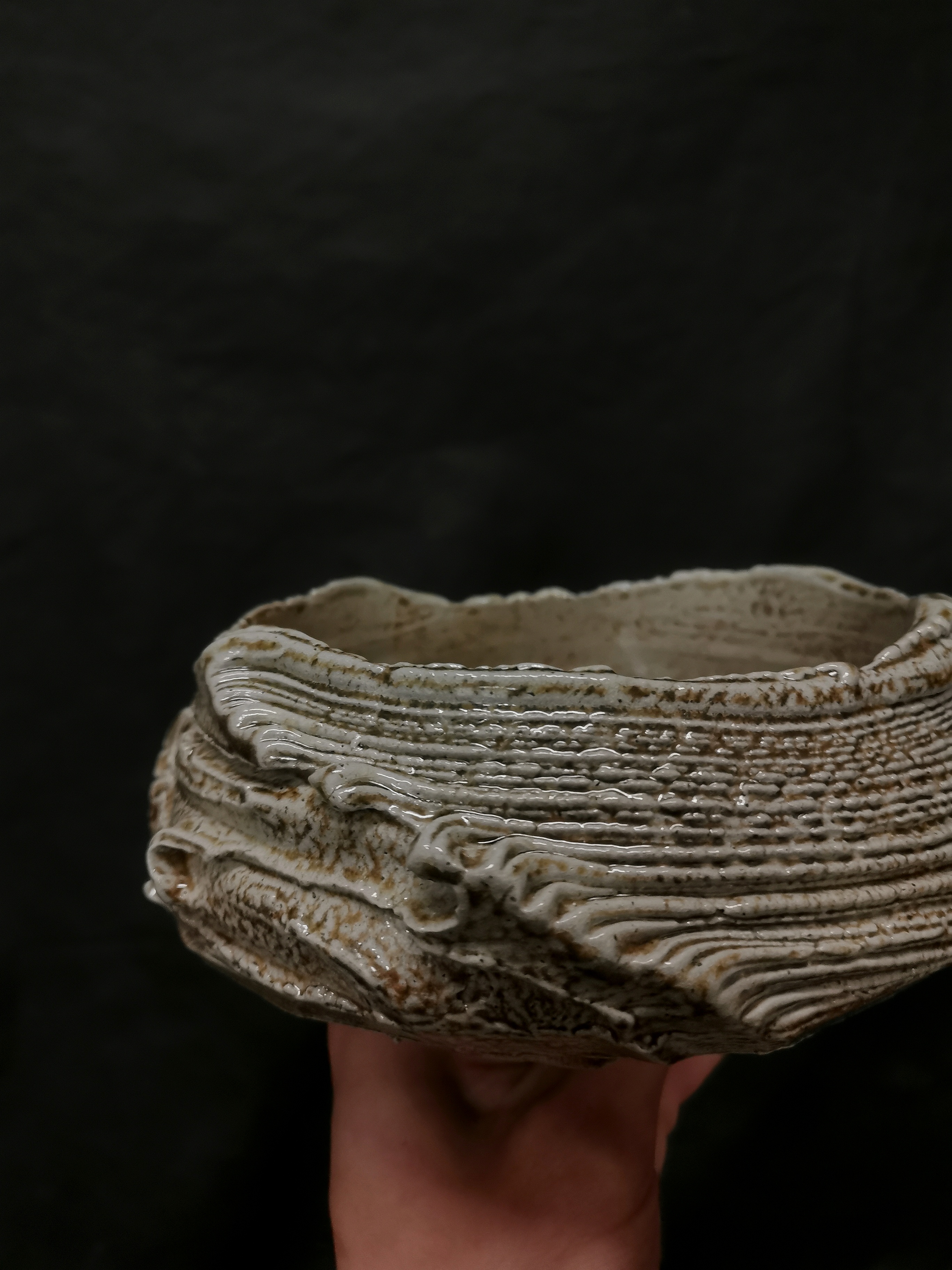 Salt-glazed bonsai pot - view 5