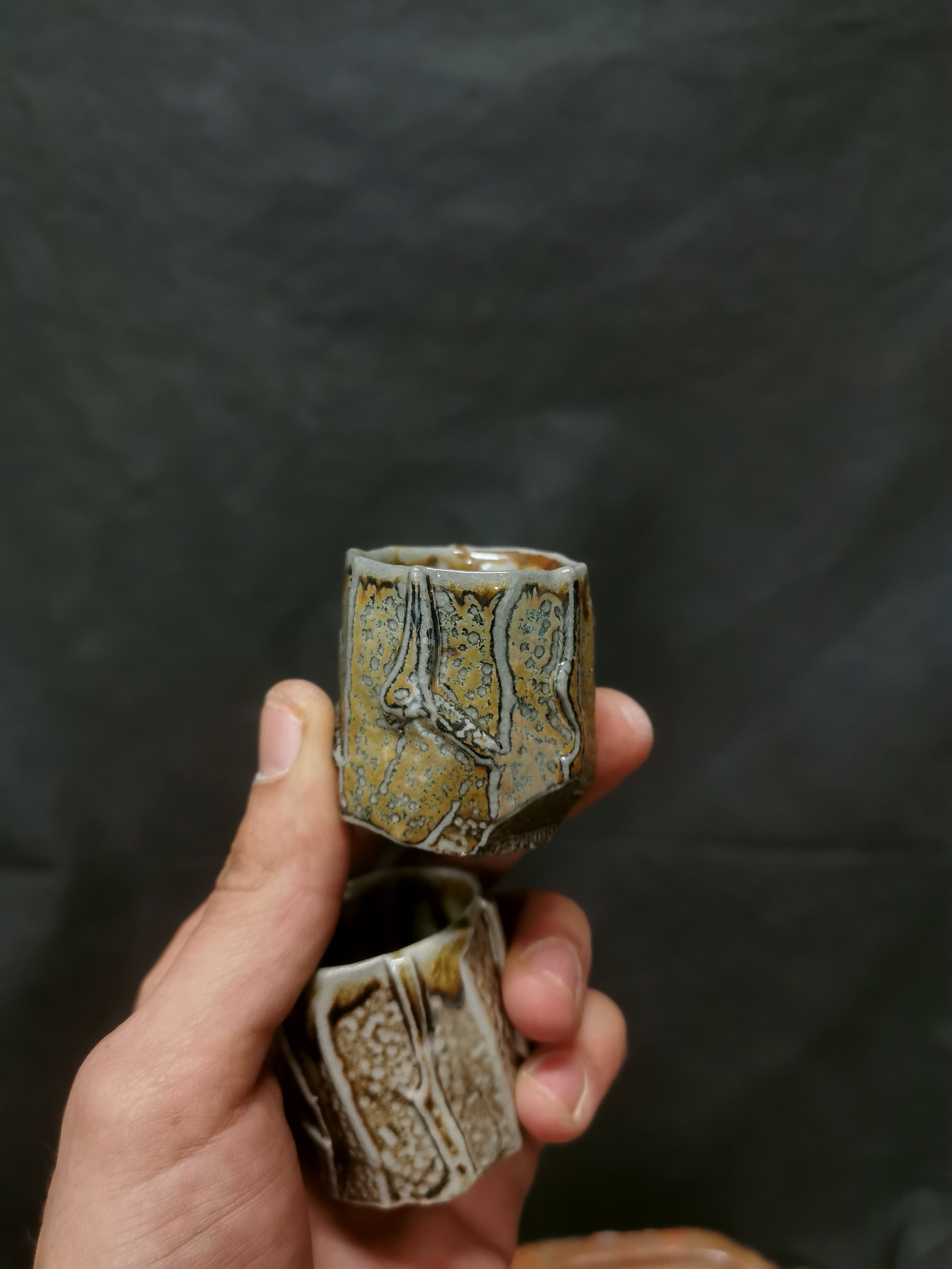 Salt-glazed spirit glasses - view 2