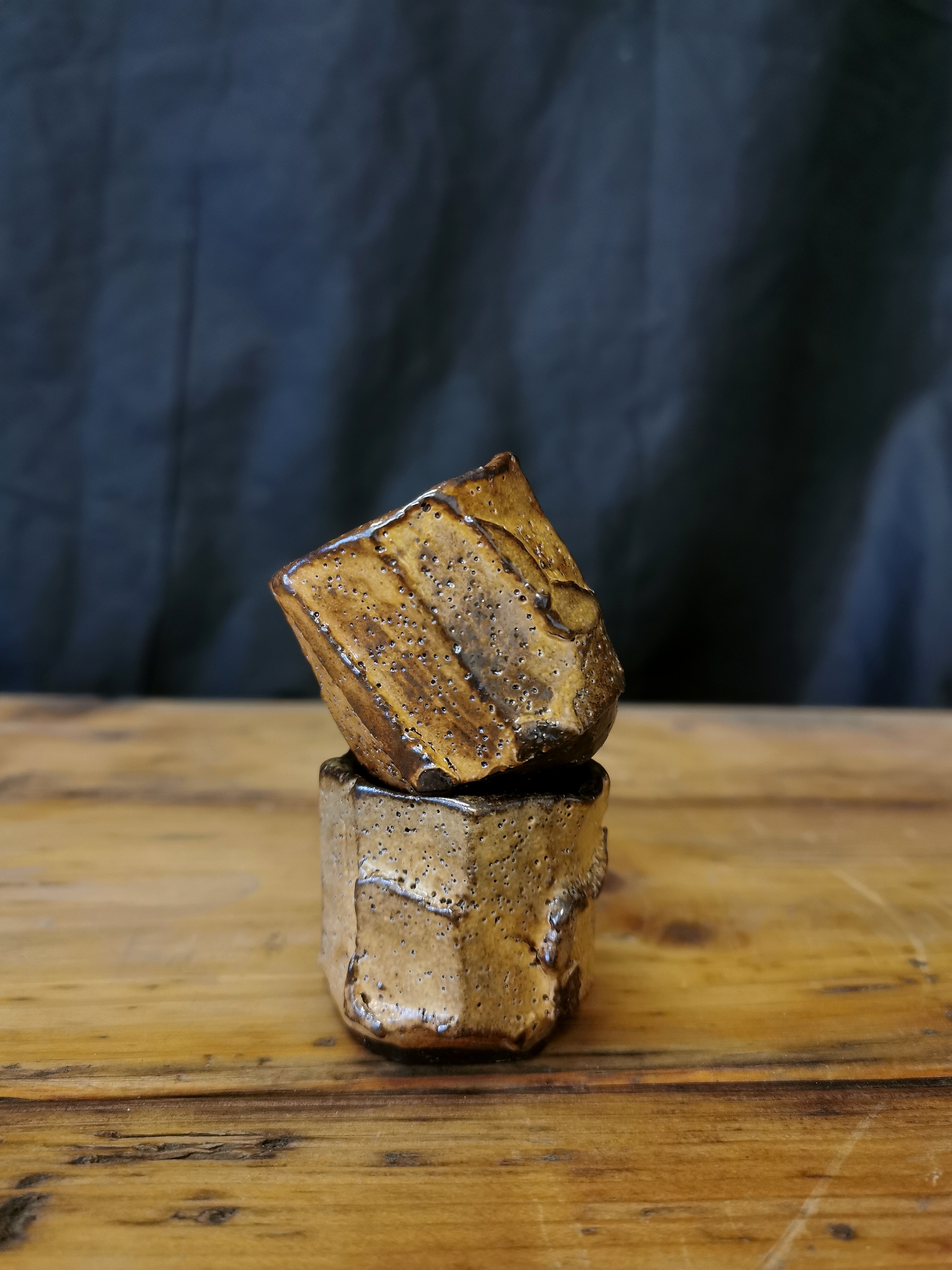 Salt-glazed spirit glasses